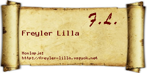 Freyler Lilla névjegykártya